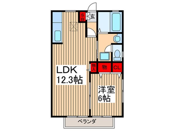 ヴェルドミ－ルの物件間取画像